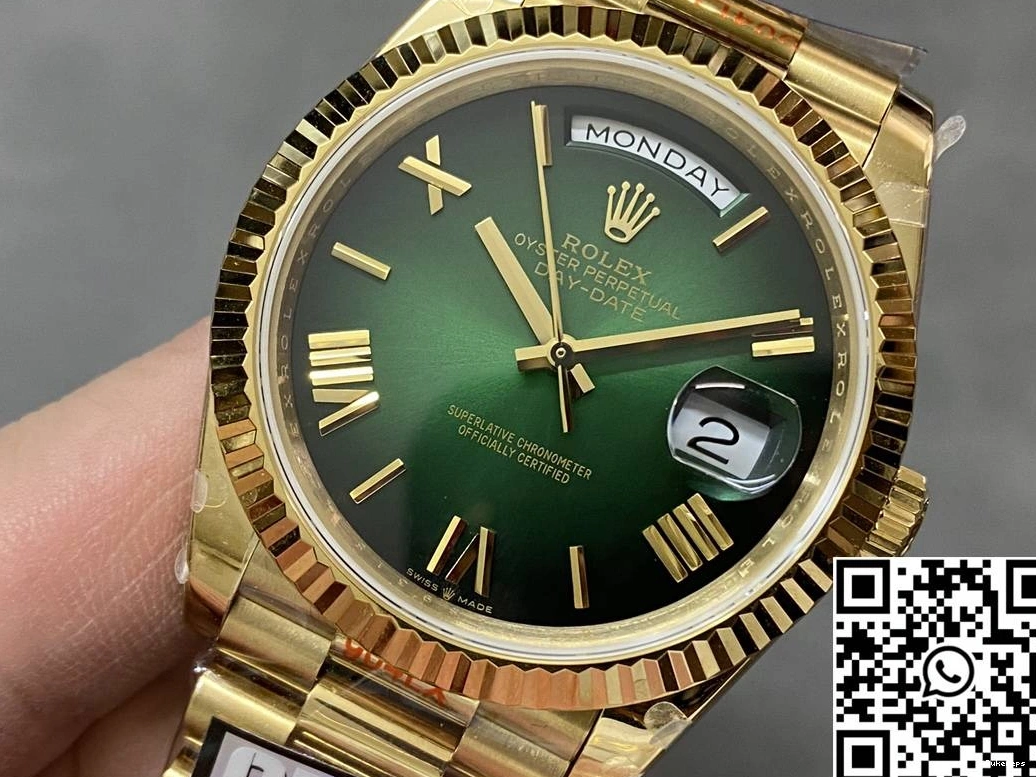 1023 Date Rolex Tungsten Green Day Factory QF M228238-0069 Bold Steel v5 Dial 0729